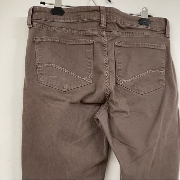 NYDJ Brown Rachel Roll Cuff Ankle Jeans Lift Tuck Technology Womens 10 Stretchy - Picture 12 of 15